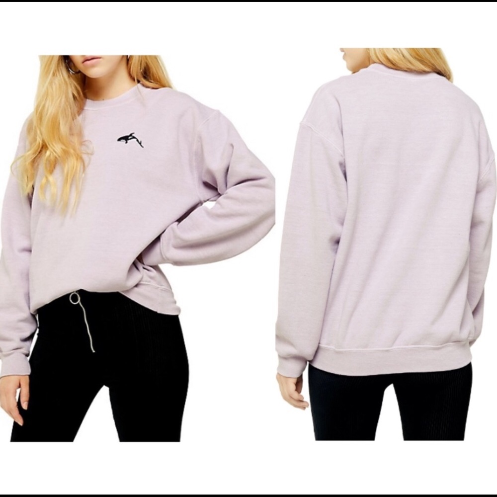 NWOT TOPSHOP Whale Crew-Neck Sweatshirt- Size S - Picture 3 of 4
